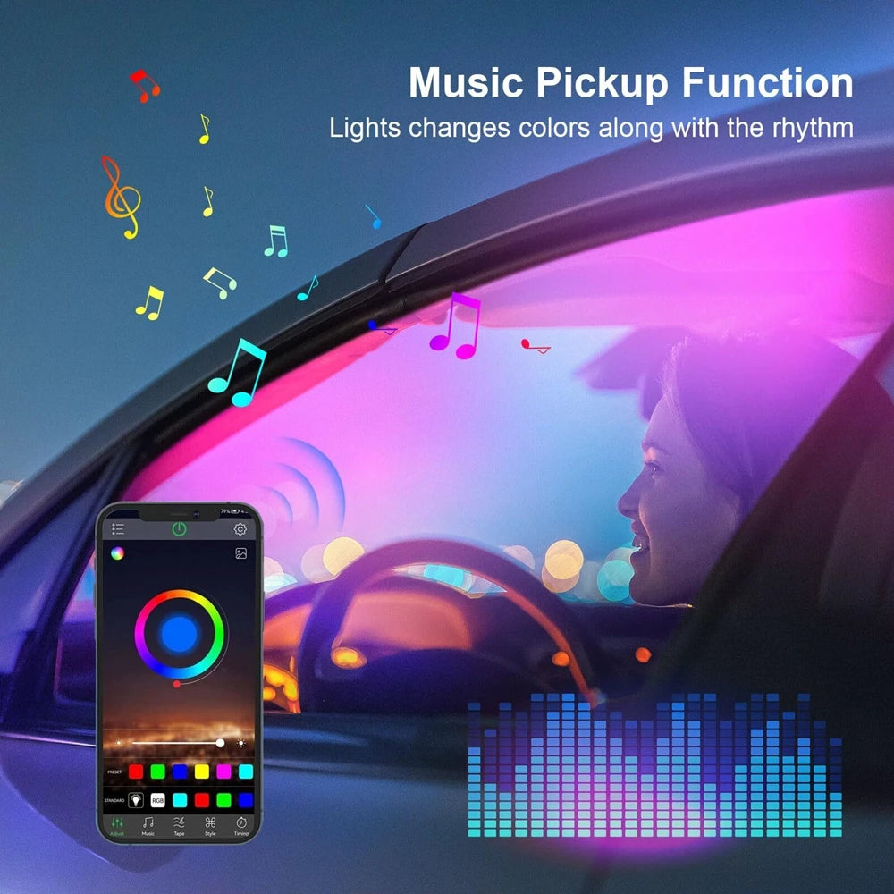 RGB Car Interior LED Strip Dreamcolor APP