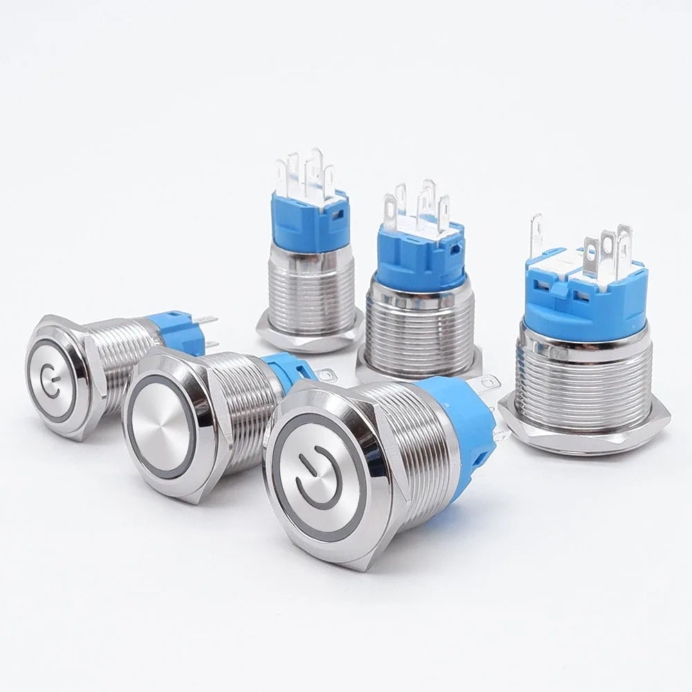 Metal Push Button Switch 12V (5PCS)