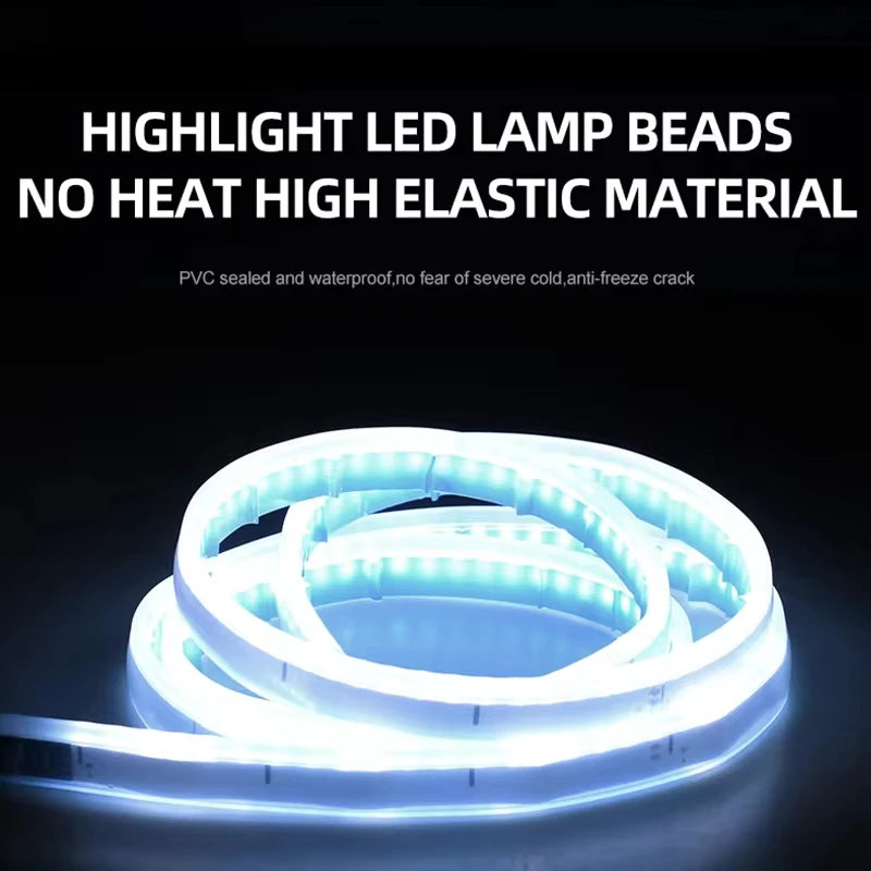 شريط إضاءة LED للنهار 12 فولت بإشارة انعطاف متدفقة