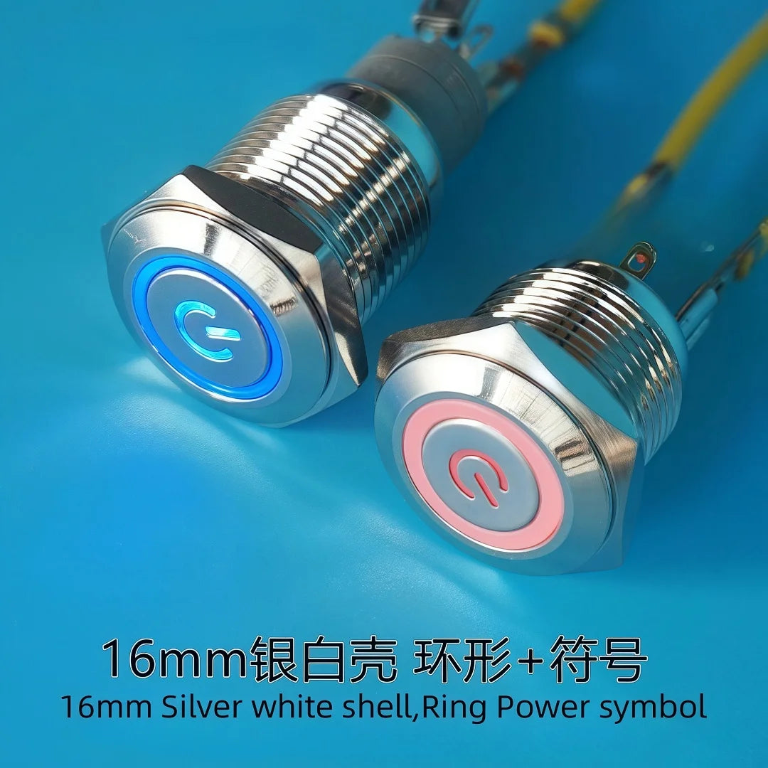 LED Push Button Switch 12/16/19/22mm