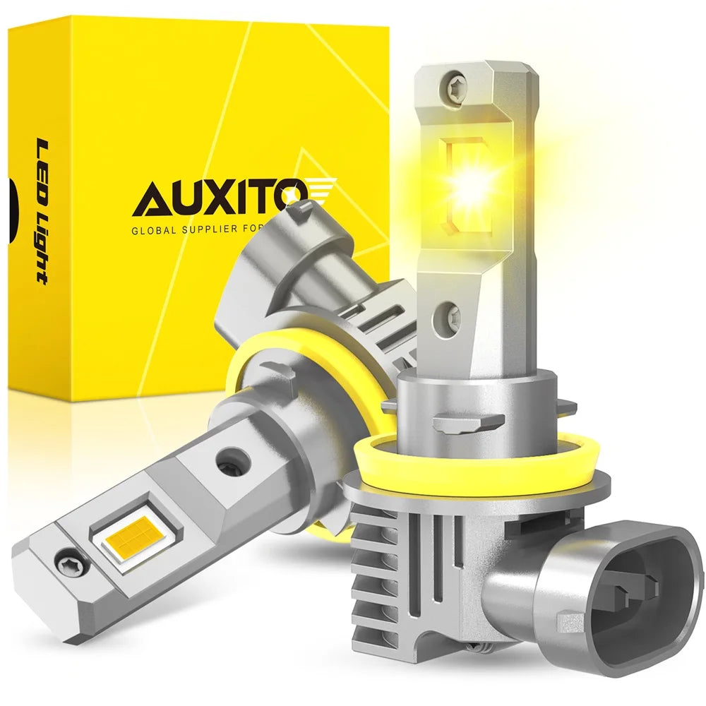 مصباح أمامي LED من AUXITO طراز M6 H11 بتقنية Canbus