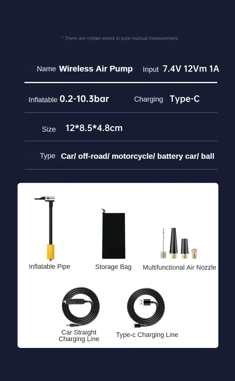 Mini 12V Tire Inflator 150PSI