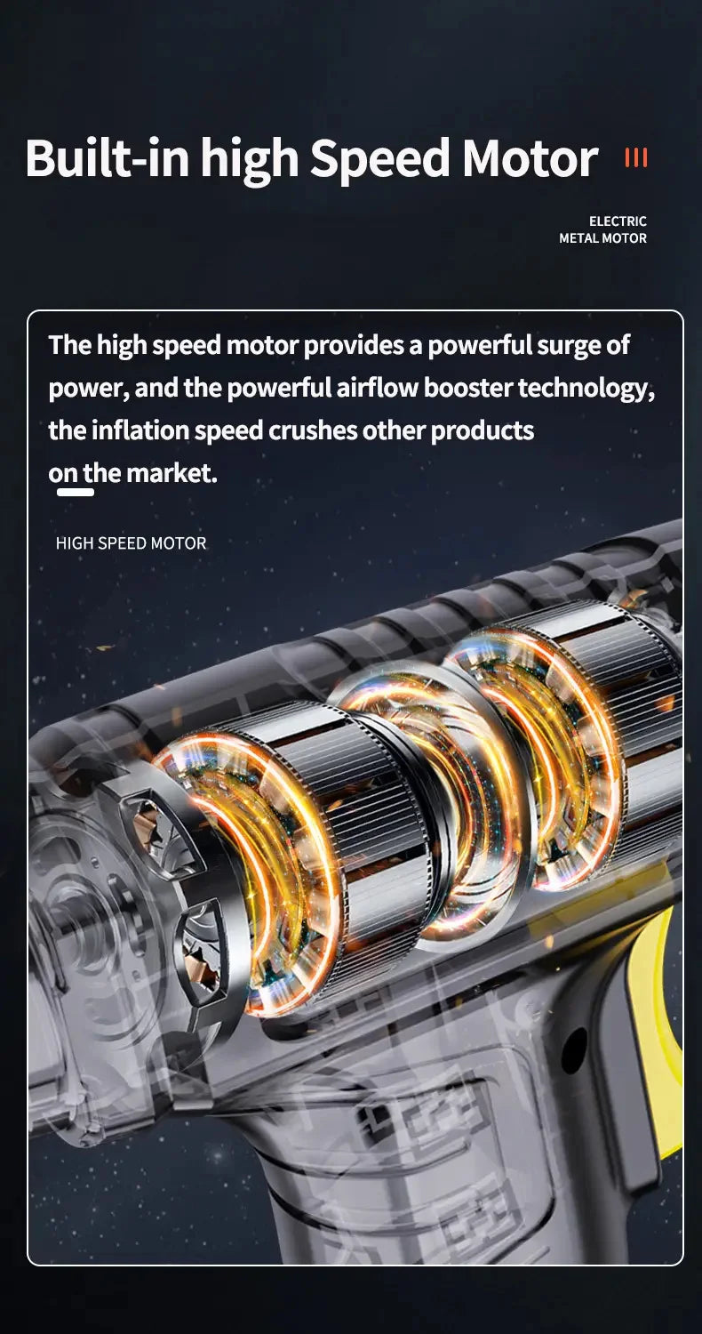 120W Portable Tire Inflator Pump