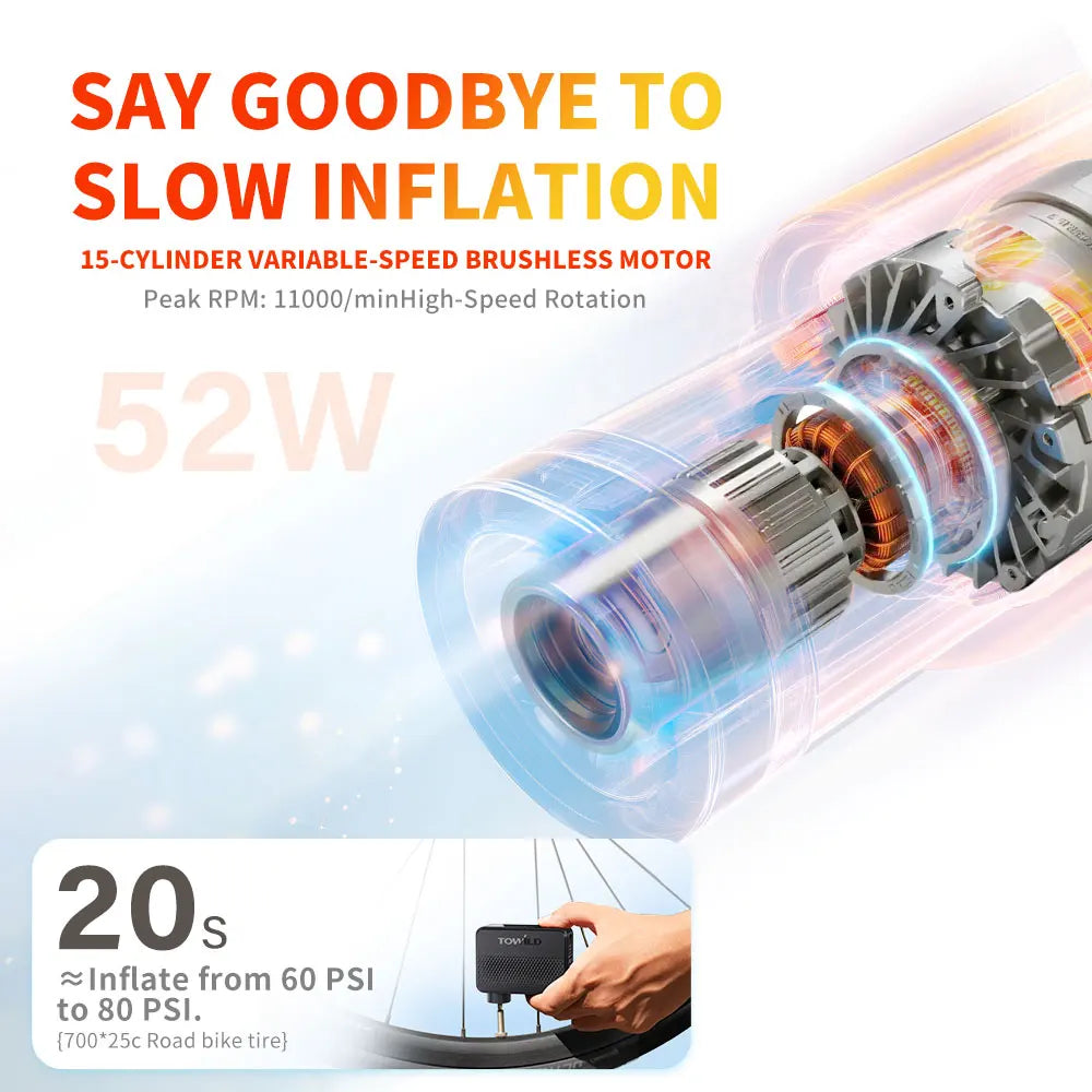TOWILD A13 Mini Bike Tire Pump