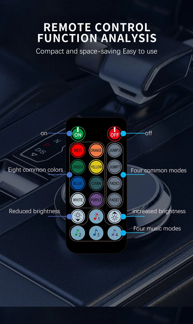 3M Car RGB EL Wire LED USB Light