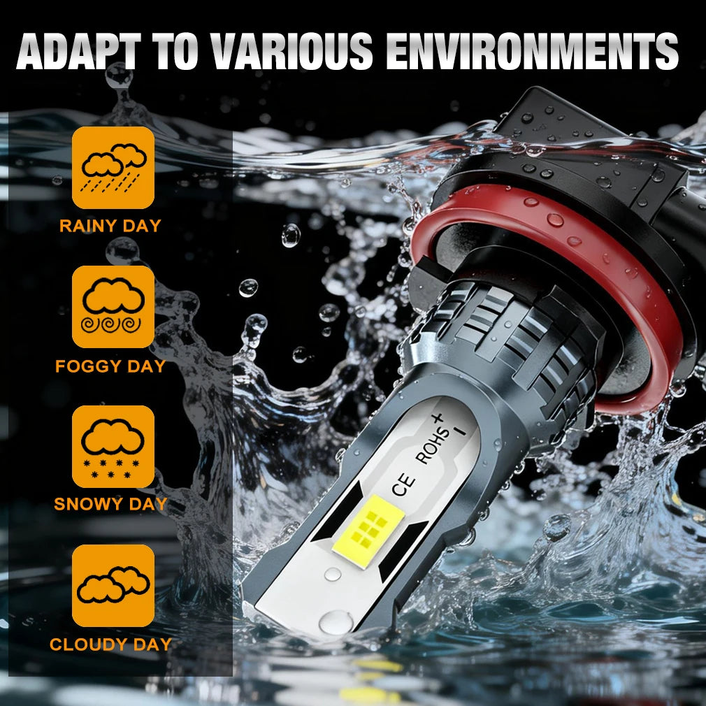 مصباح أمامي LED XSTORM H7 بقوة 80 واط و20000 لومن بتقنية Canbus
