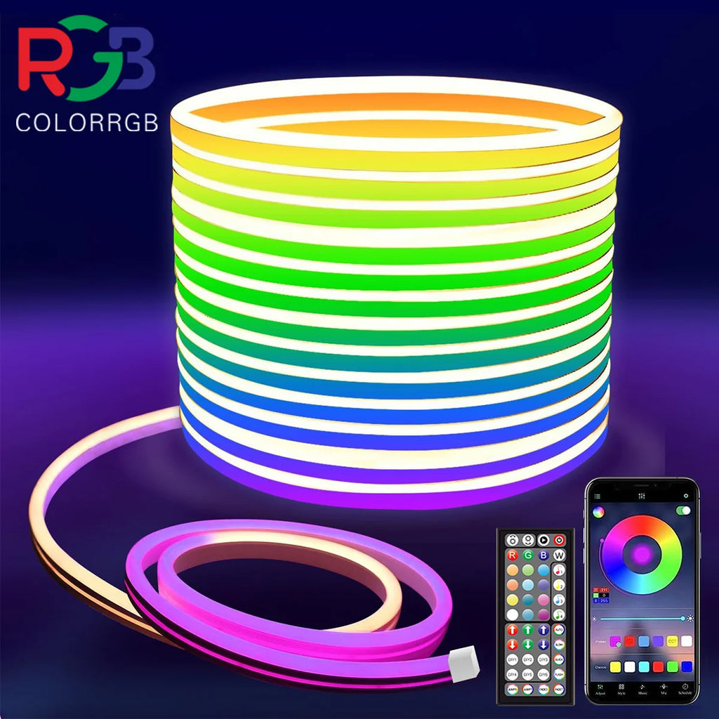 مصباح حبل نيون RGB LED للتحكم عن بعد بالتطبيق