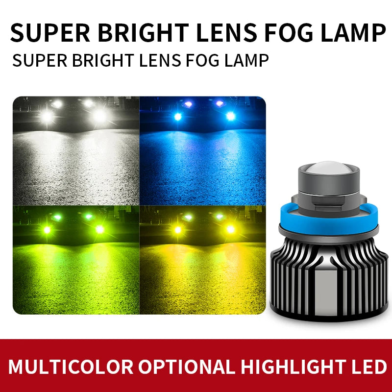 لمبة ضباب ليزر LED ثنائية اللون H11