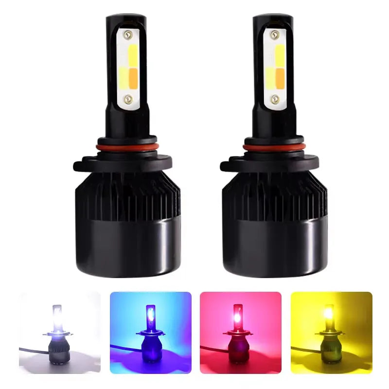طقم مصابيح أمامية LED ستروب بأربعة ألوان S2