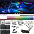 إضاءة داخلية للسيارة 18 في 1 بخاصية التحكم عبر التطبيق RGB