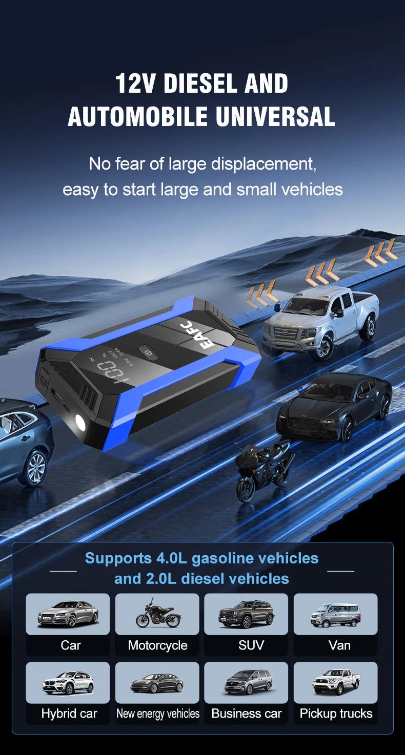 Portable 2000A Jump Starter 12V