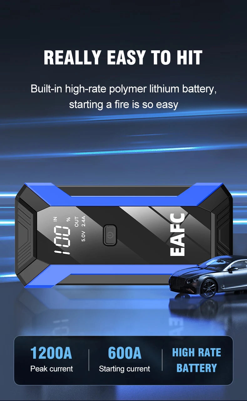 Portable 2000A Jump Starter 12V