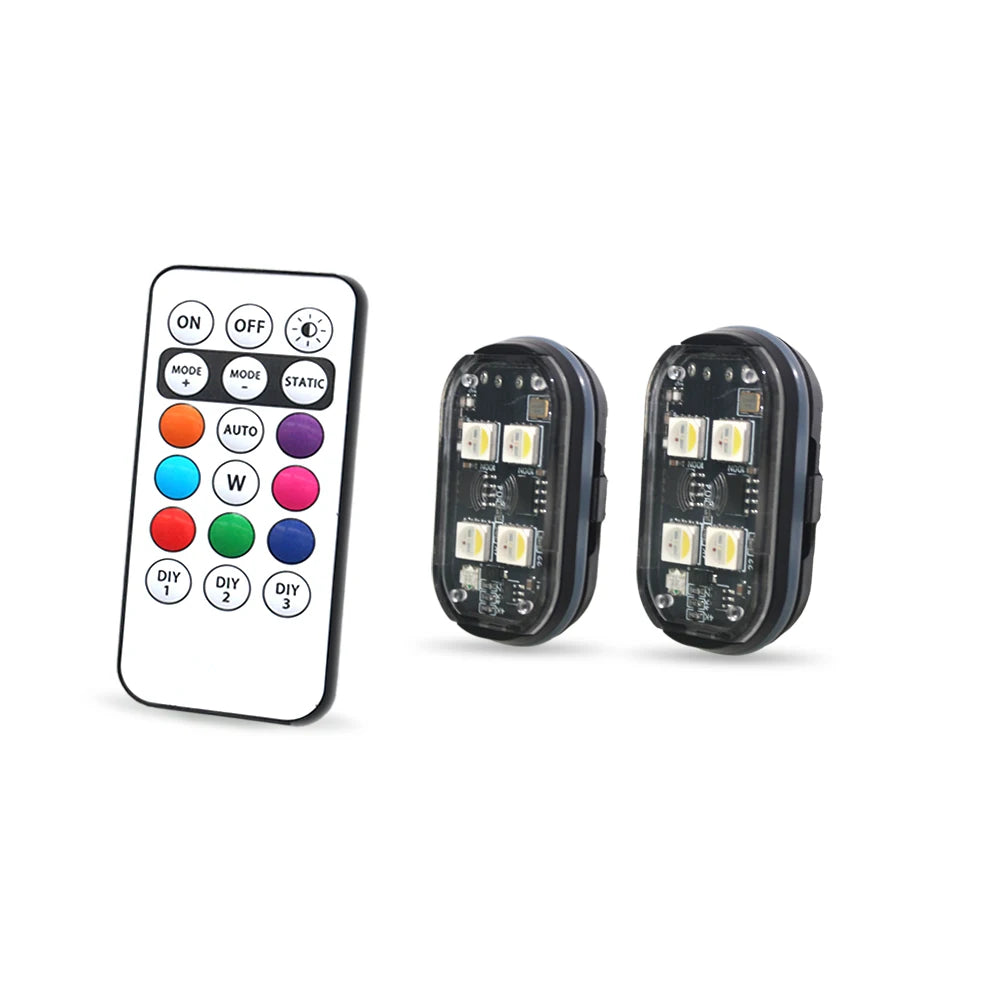 مصباح ستروب LED لاسلكي 8 ألوان قابل لإعادة الشحن