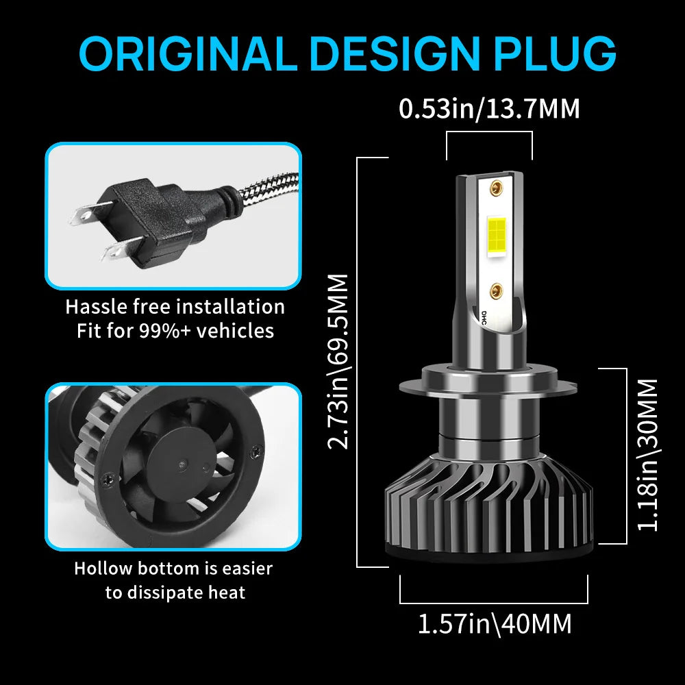 Infitary LED Headlight 30000LM Canbus