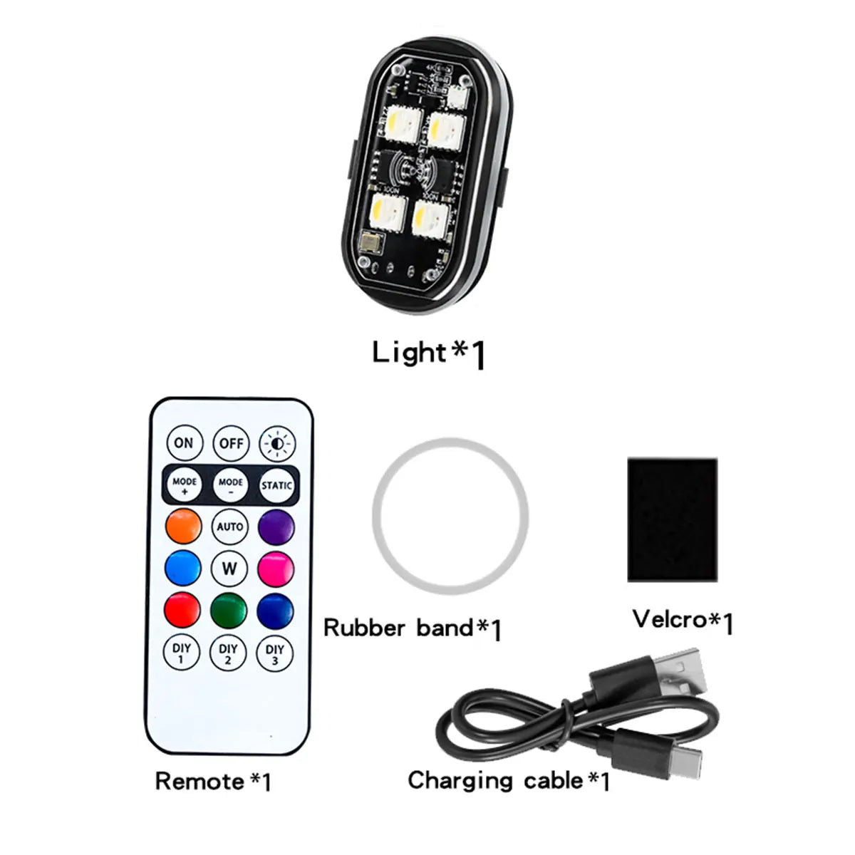 مجموعة إضاءة تحذير لاسلكية ستروب LED