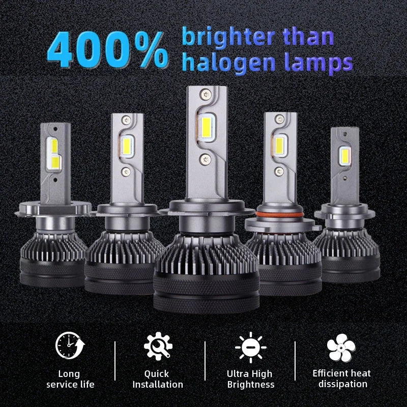 كشافات LED H7/H4 بقدرة 200 واط و30000 لومن و12 فولت/24 فولت