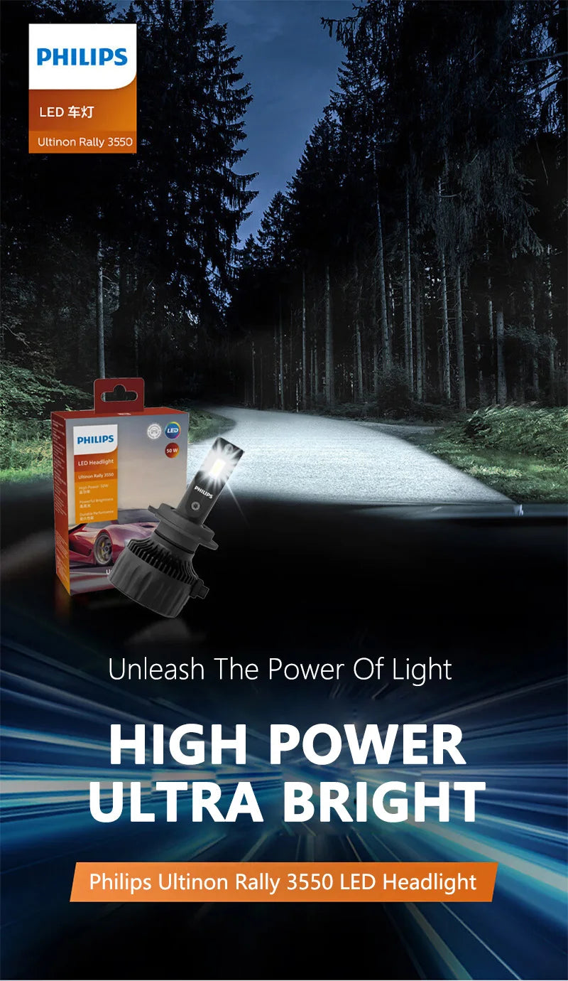 Philips Ultinon Rally LED Headlight 100W 9000LM