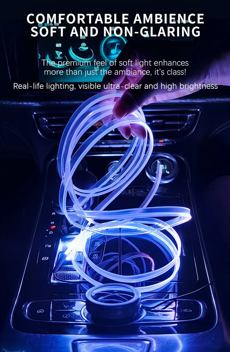 3M Car RGB EL Wire LED USB Light