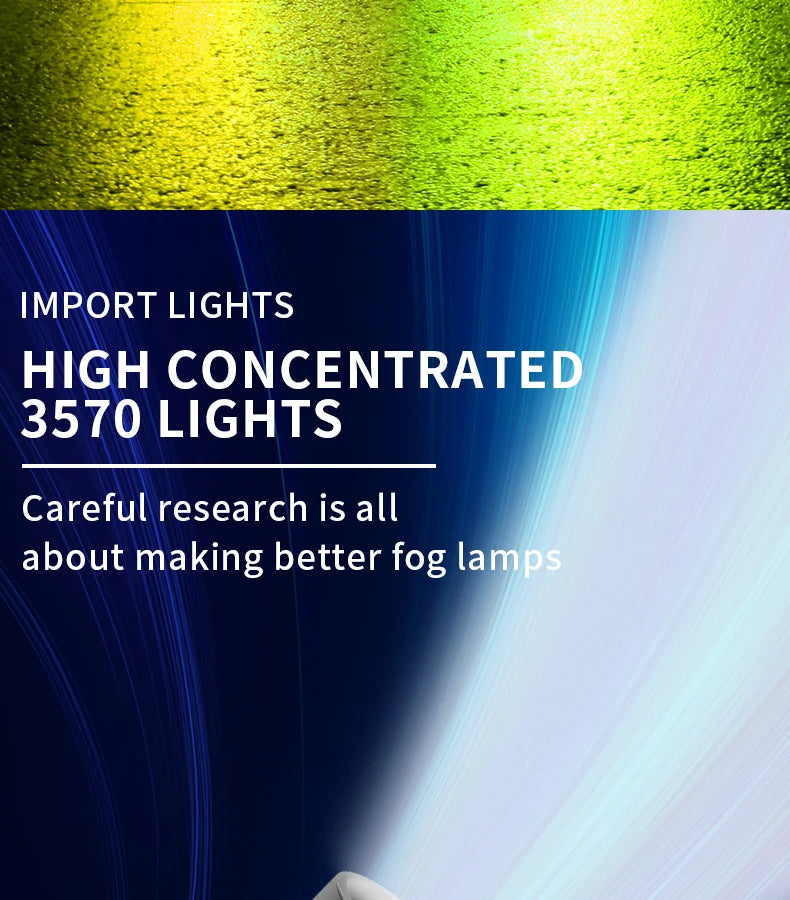 H11 Dual Color LED Laser Fog Light