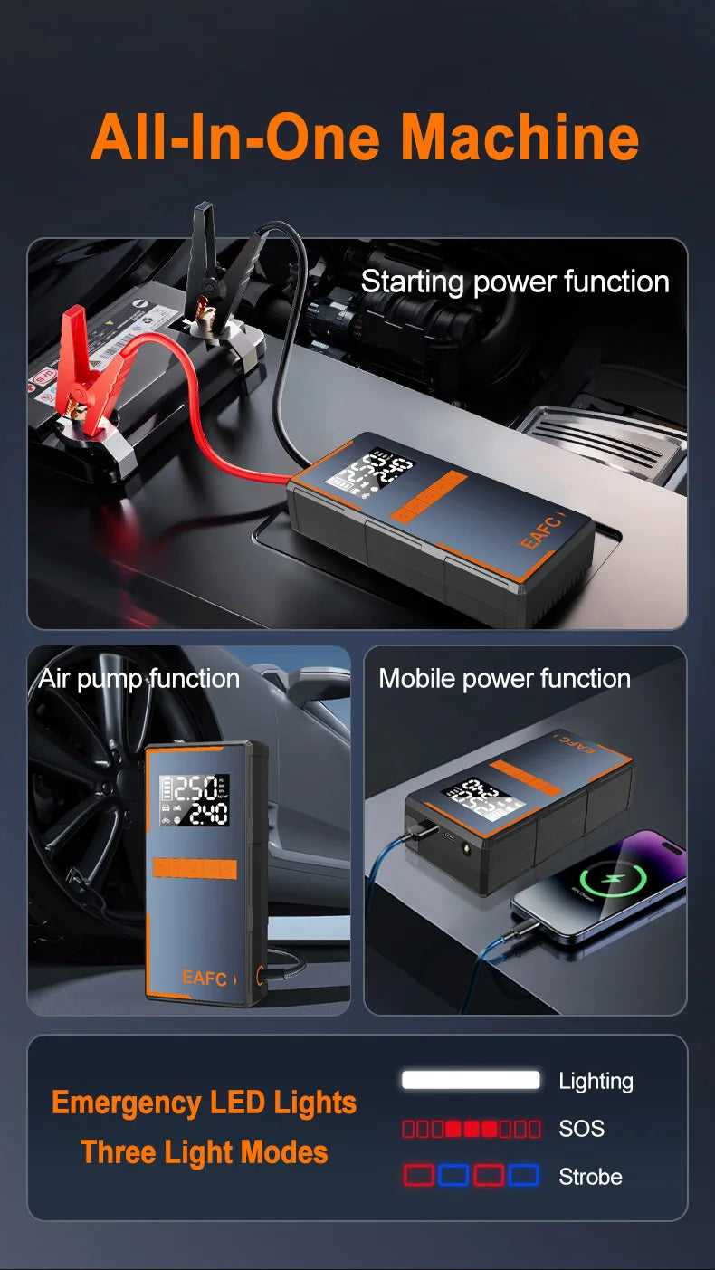 All-in-One Car Jump Starter & Air Pump