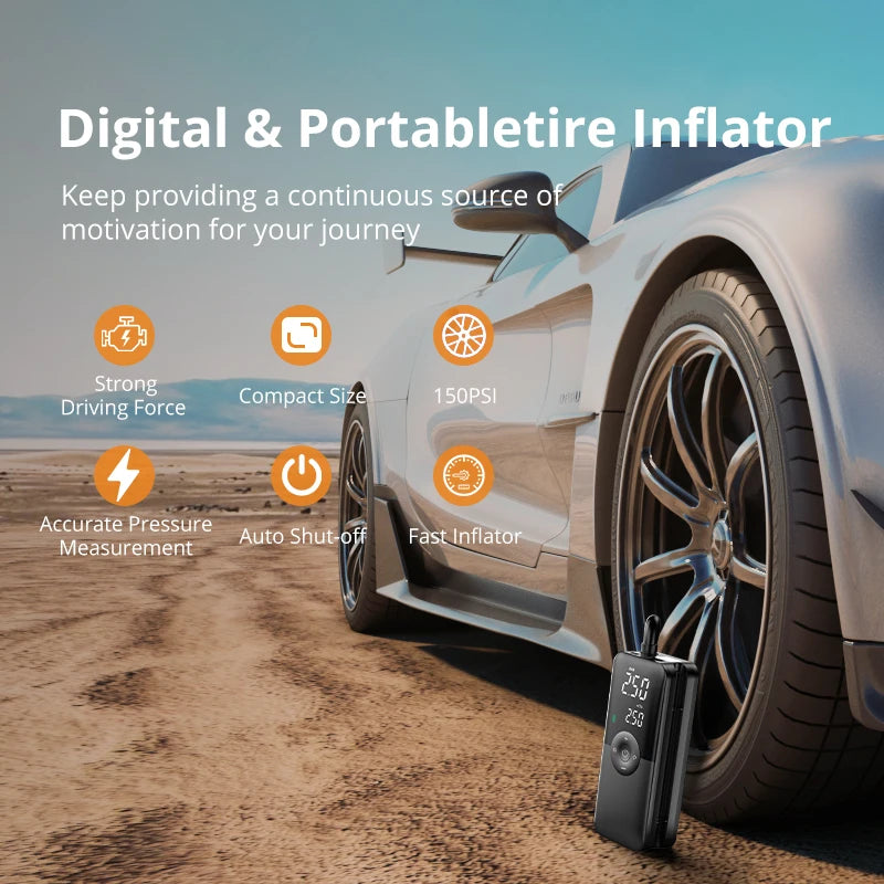 CARSUN Rechargeable Tire Inflator