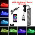 شريط إضاءة LED RGB داخلي للسيارة بتحكم عبر التطبيق