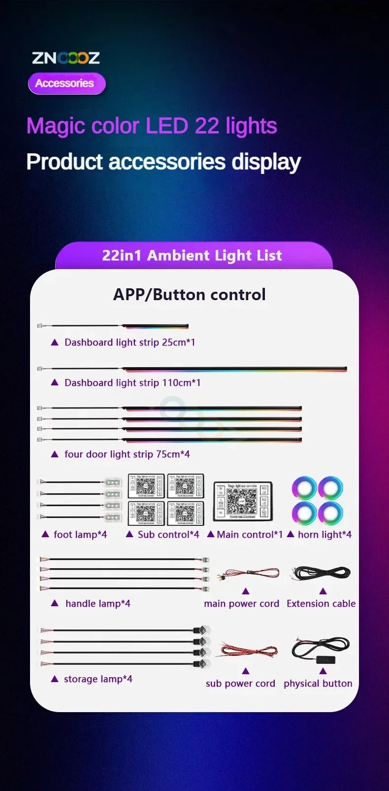 MG HS 22in1 RGB Ambient Light Kit