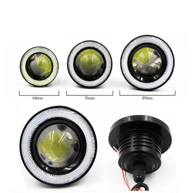 30W LED DRL Fog Light Angel Eye 12V