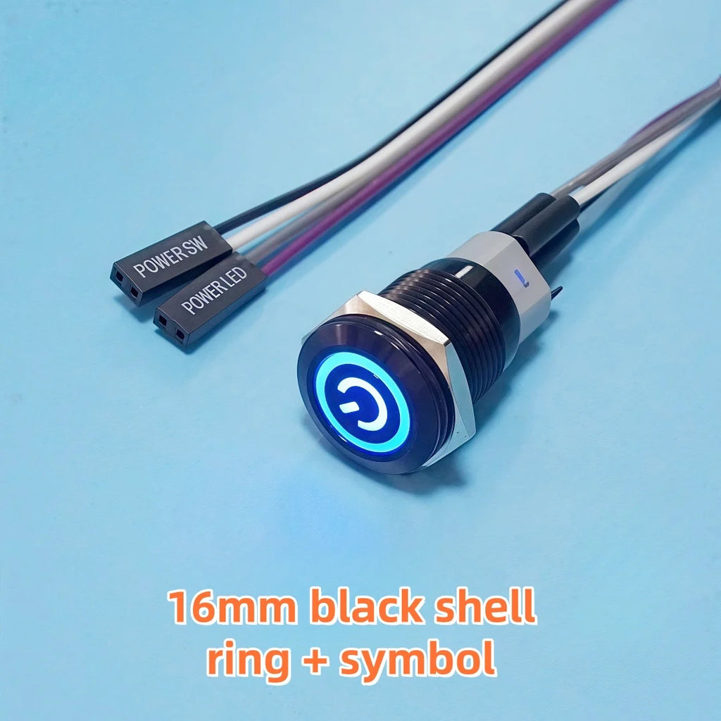 LED Push Button Switch 12/16/19/22mm
