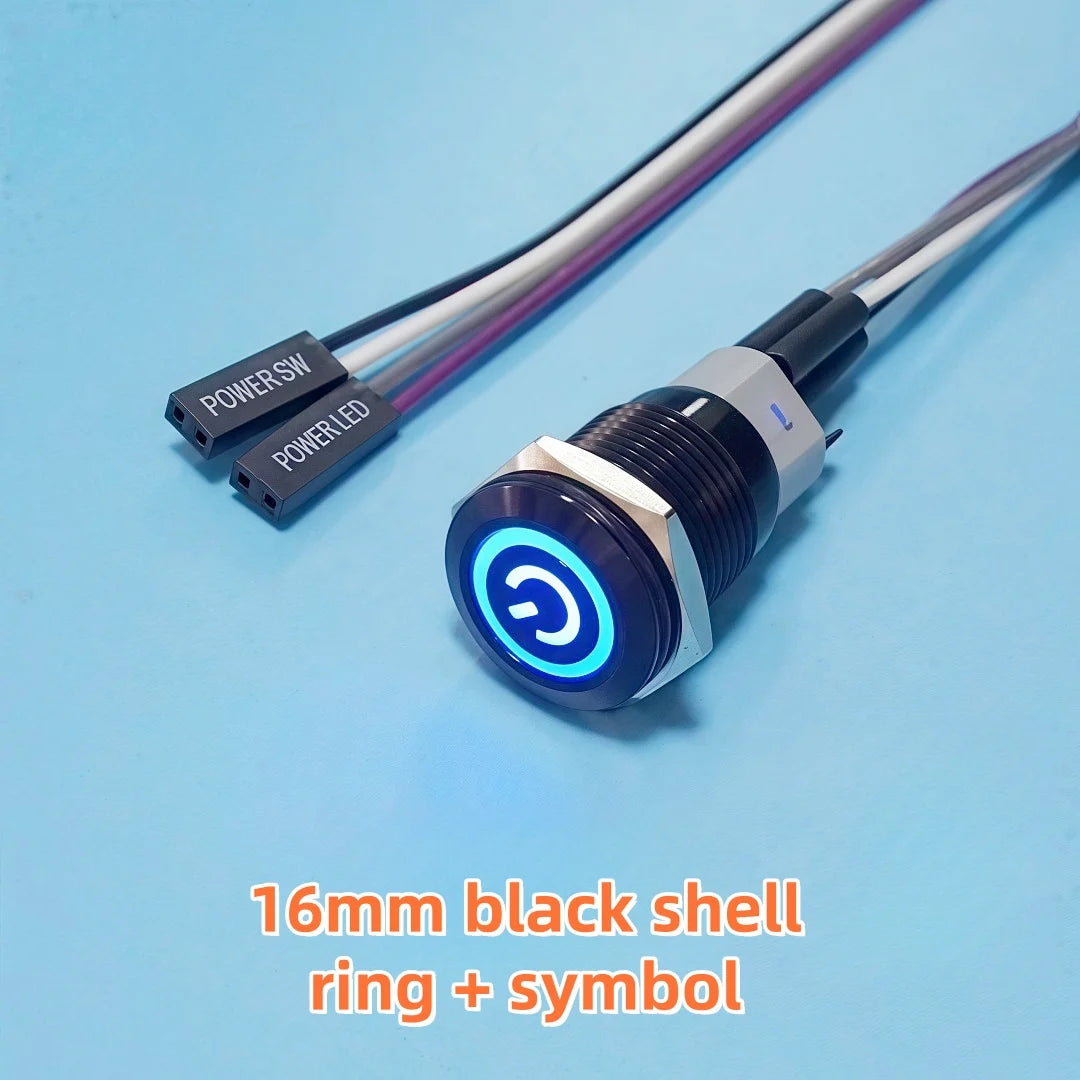 LED Push Button Switch 12/16/19/22mm