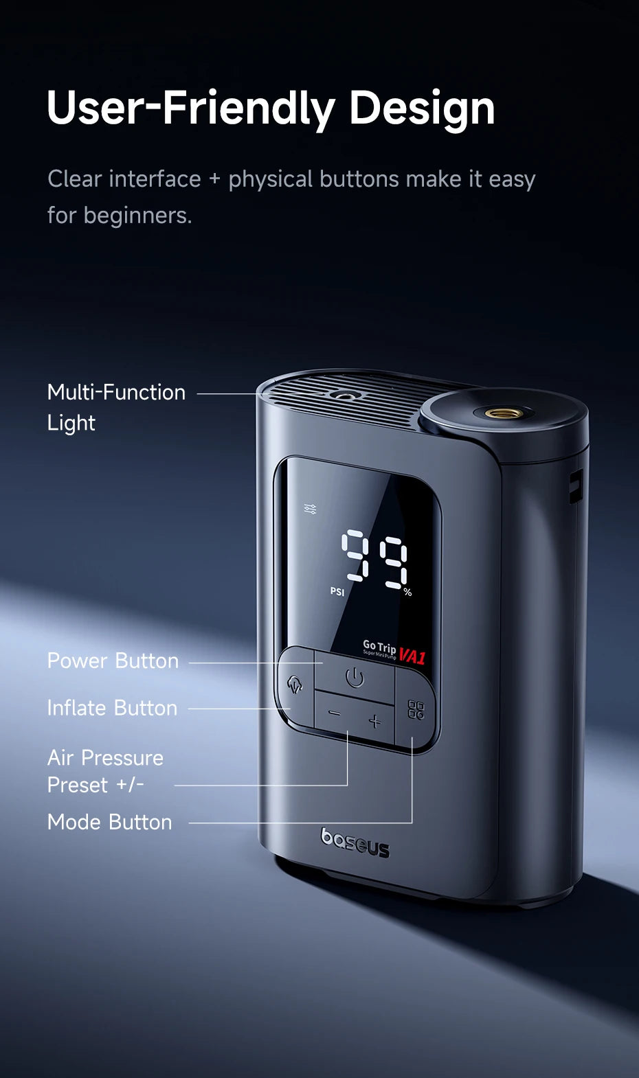 منفاخ إطارات لاسلكي من Baseus