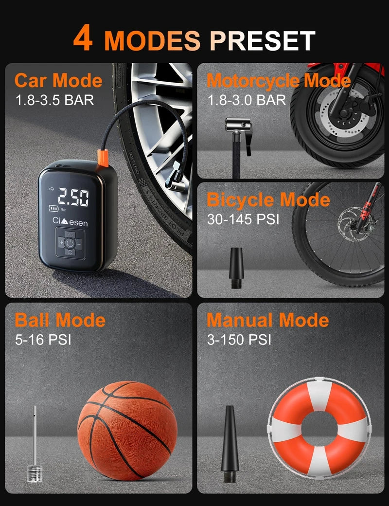 Wireless Tire Inflator 150PSI