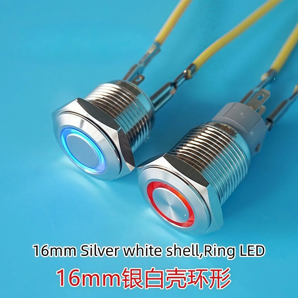 LED Push Button Switch 12/16/19/22mm