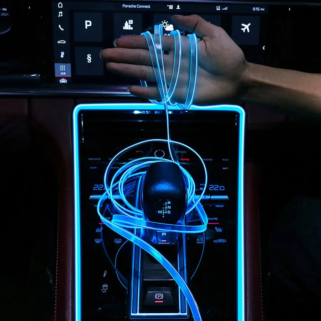 3M Car RGB EL Wire LED USB Light