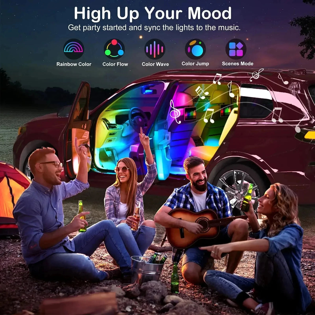 طقم إضاءة داخلية RGB 22 في 1 لسيارات BMW الفئة الثالثة