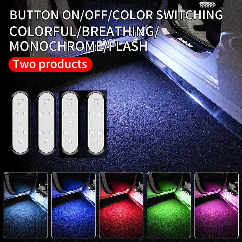 ضوء ترحيب تحذيري LED بباب السيارة USB