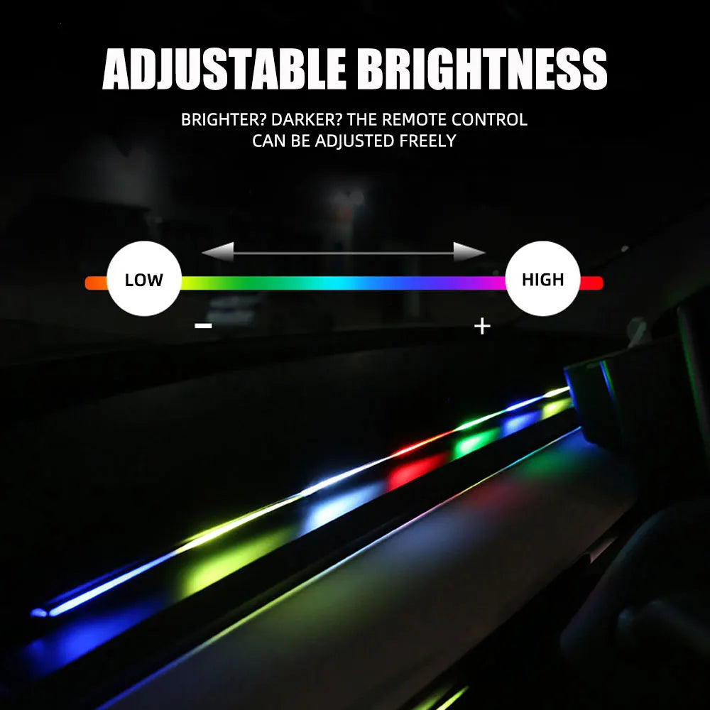 شريط إضاءة محيطي لسقف السيارة بطول 110 سم RGB