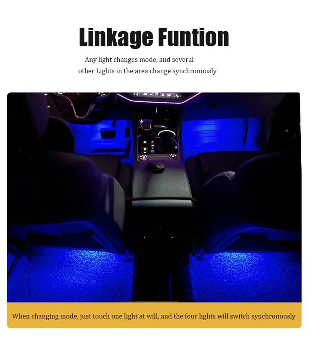 طقم إضاءة محيطية LED للأقدام من أودي