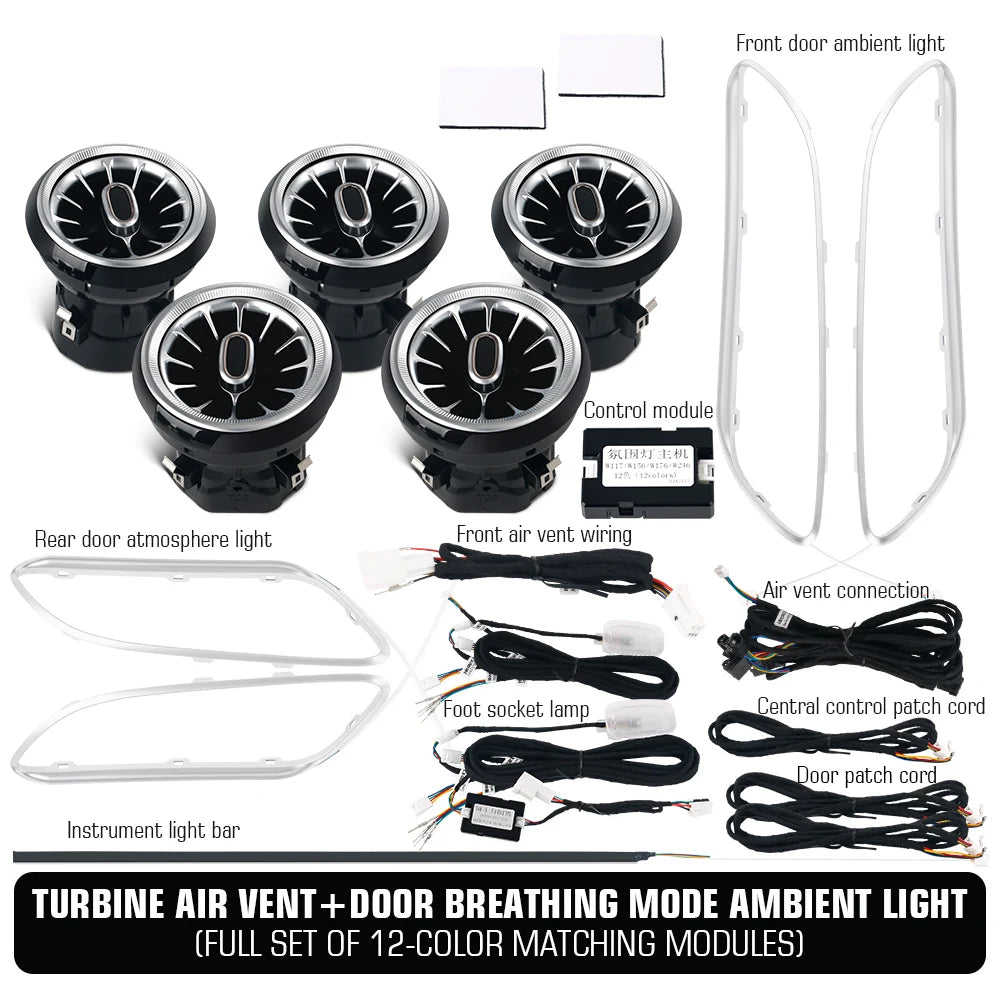 Mercedes Ambient Air Vent LED 64 Colors