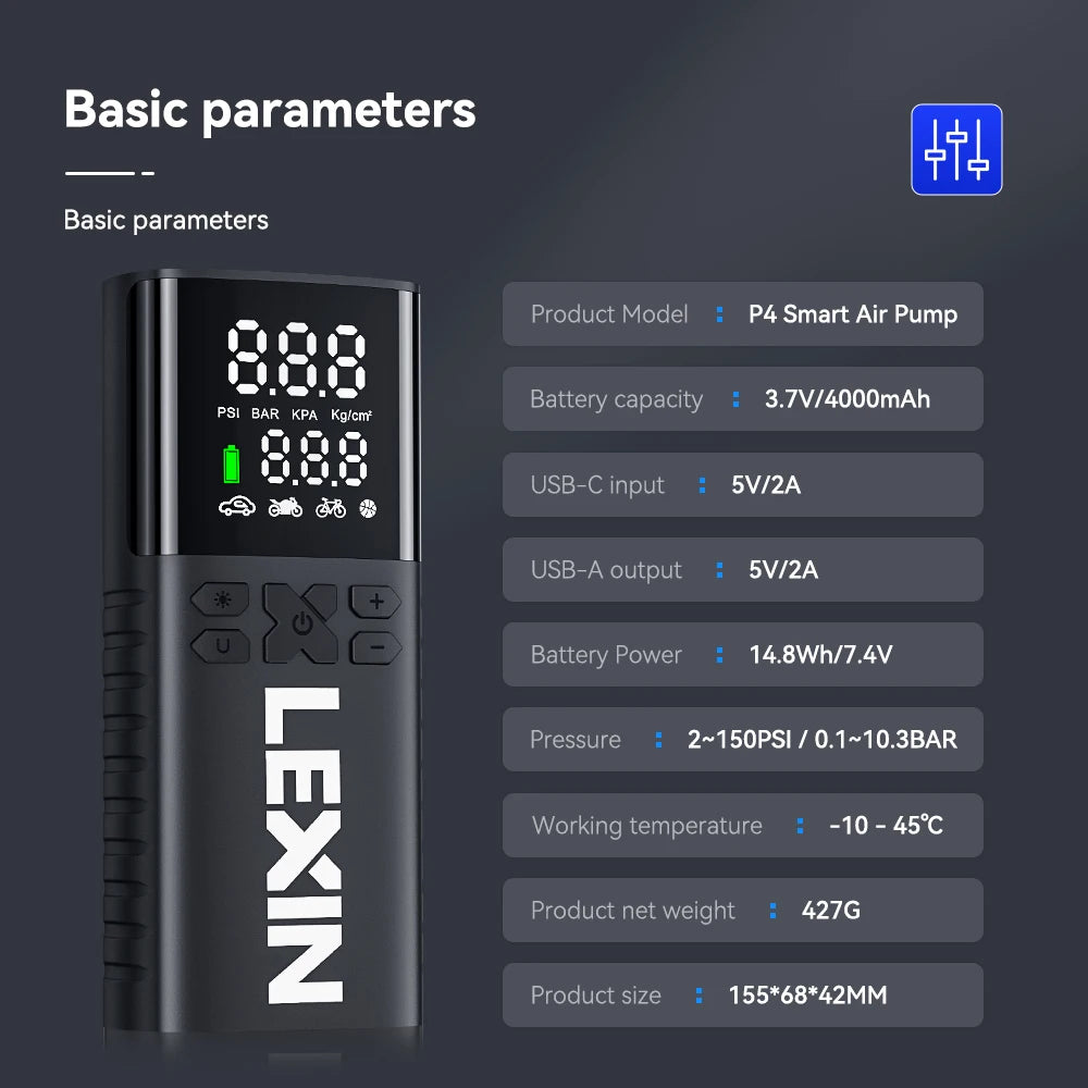 Lexin P4 Smart Tire Inflator