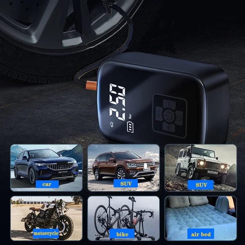 Portable 150PSI Bike Tire Pump