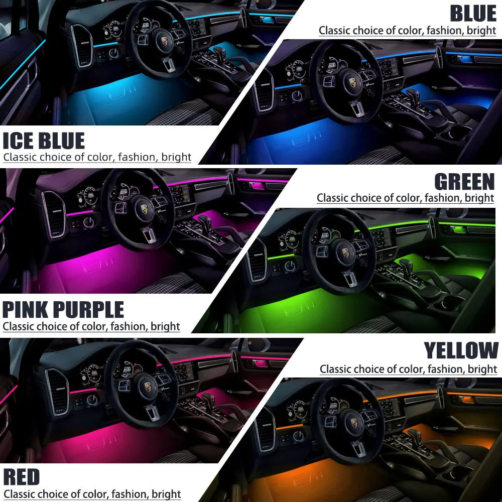 مجموعة إضاءة داخلية للسيارة 22 في 1 RGB