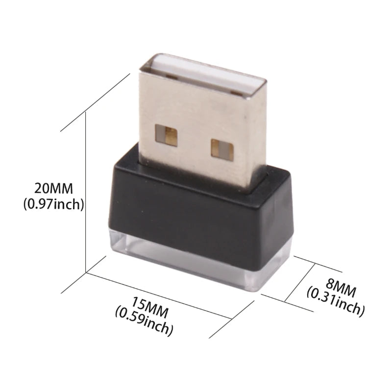 إضاءة LED محيطية صغيرة بمنفذ USB (قطعتان/10 قطع)