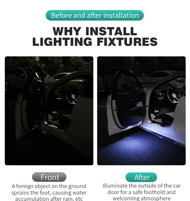 Car Door LED Warning Welcome Light USB