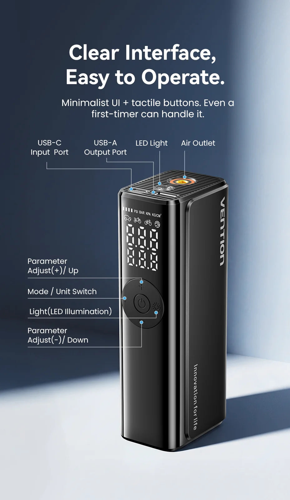 Wireless Tire Inflator 5200mAh