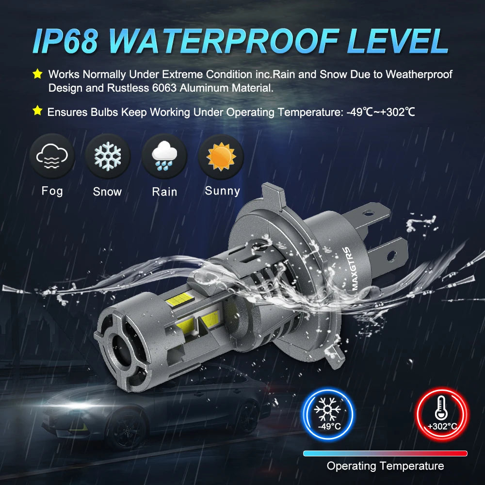 MAXGTRS H4 LED Headlight 30000LM 110W
