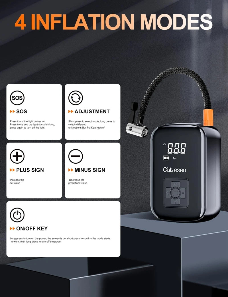 Wireless Tire Inflator 150PSI