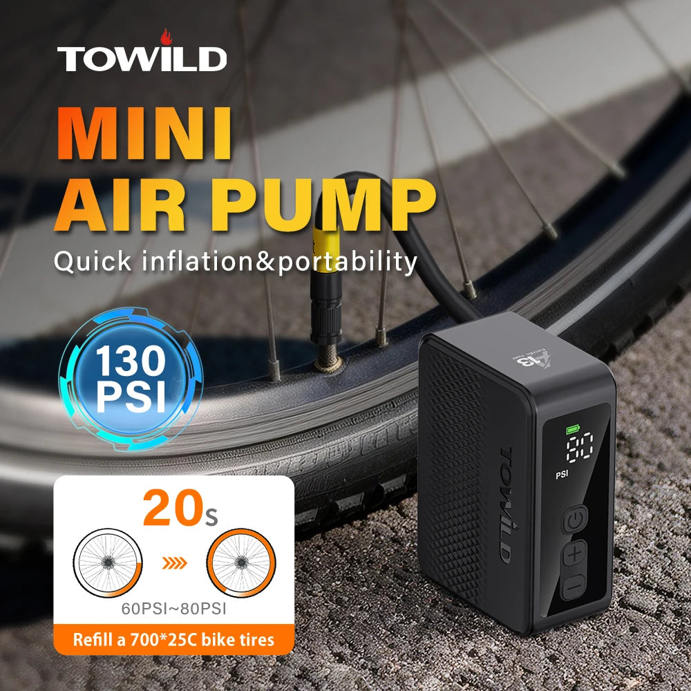 TOWILD A13 Mini Bike Tire Pump