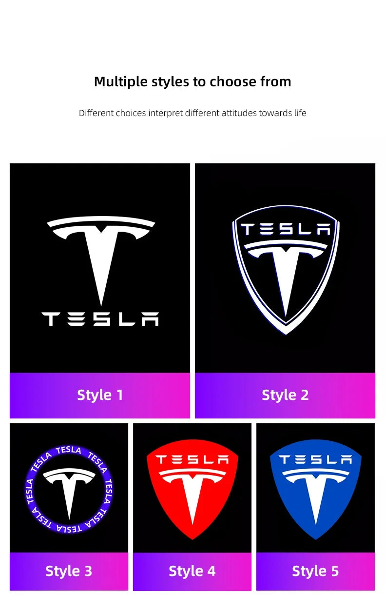 Tesla Door Logo Projector Lights (2PCS)