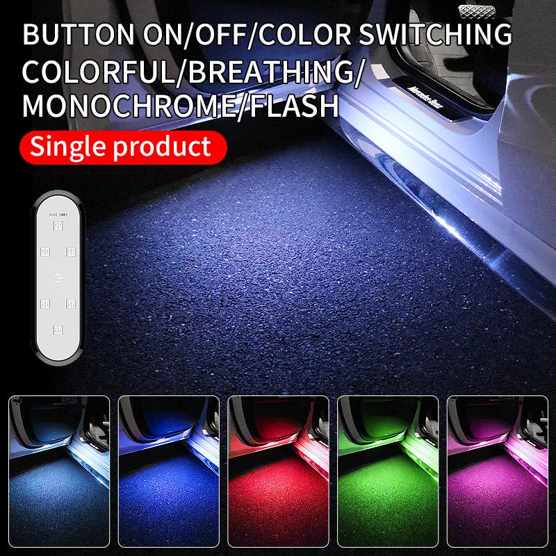 ضوء ترحيب تحذيري LED بباب السيارة USB